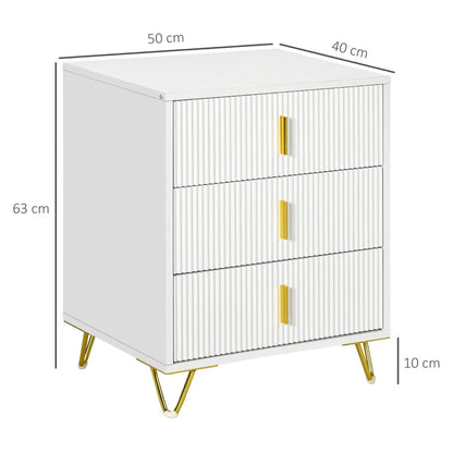 HOMCOM Elegant Chest of Three Drawers