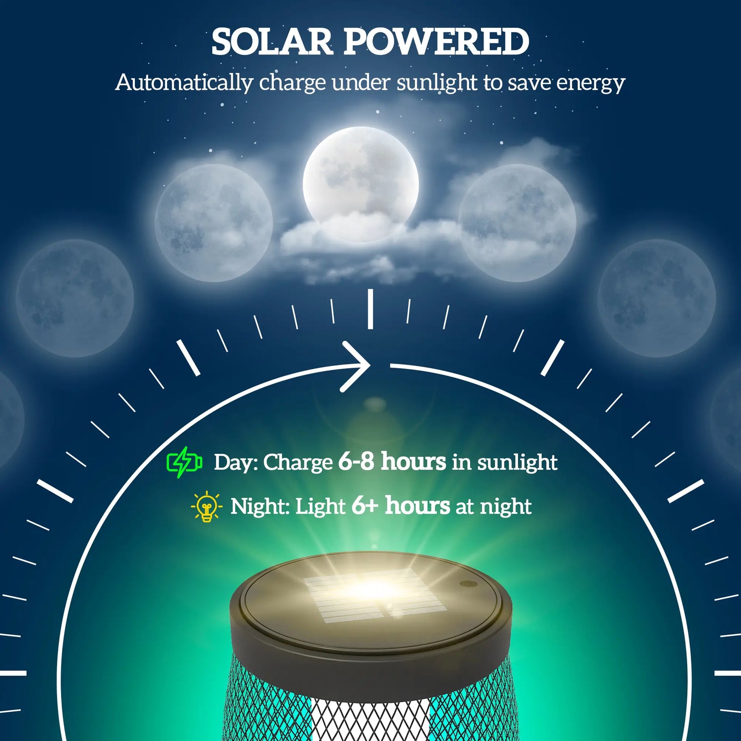 Outsunny Garden Solar Lamp