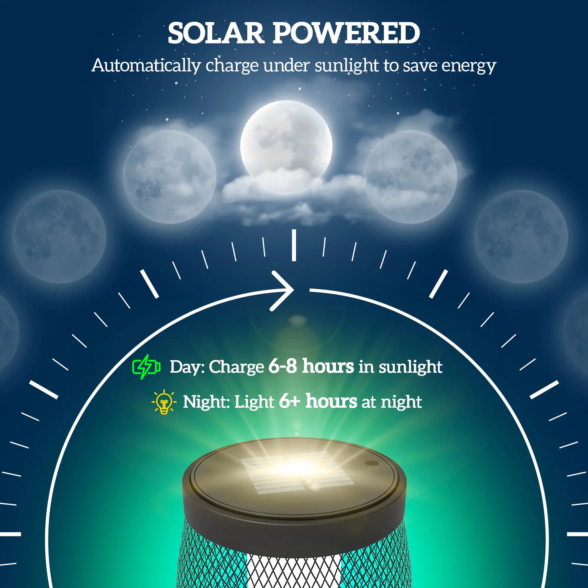 Outsunny Garden Solar Lamp