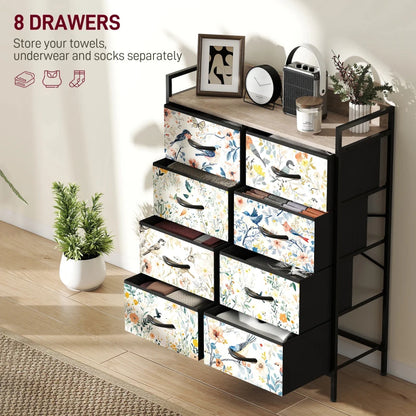 HOMCOM 8-Drawer Chest of Drawers