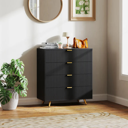 HOMCOM Elegant Four-Drawer Chest Of Drawer