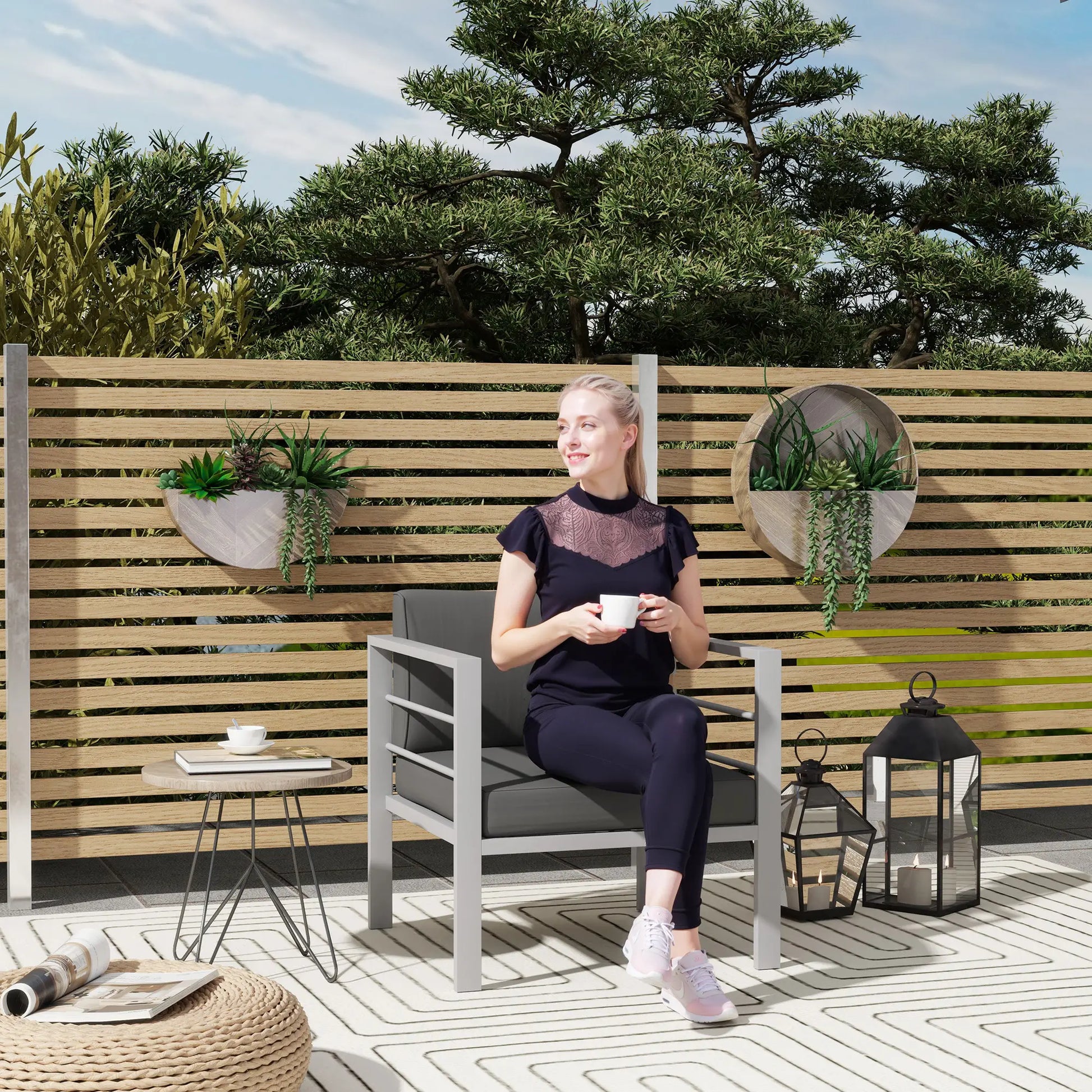 Outsunny Garden Sofa Set of 2