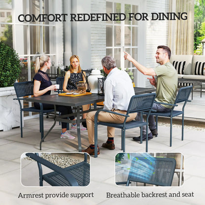 Outsunny Garden Chairs Set of 4