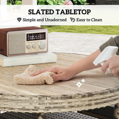 Outsunny Five-Piece Rattan Garden Set