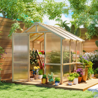 Outsunny 6.6 x 6ft Polycarbonate Greenhouse