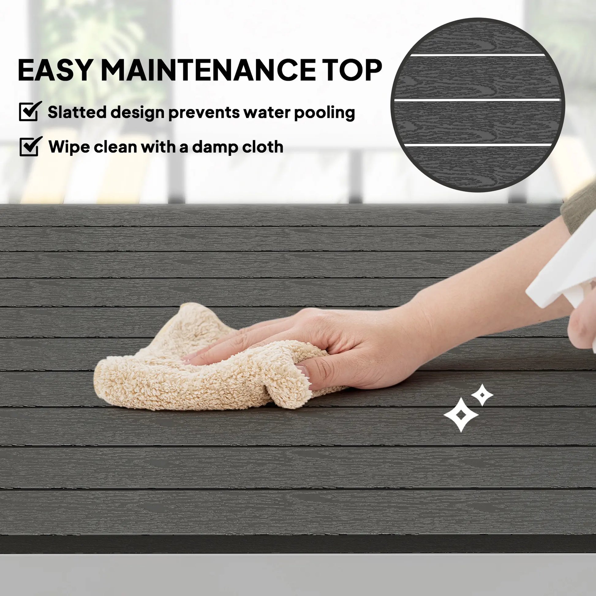 Outsunny Garden Table for 4-6