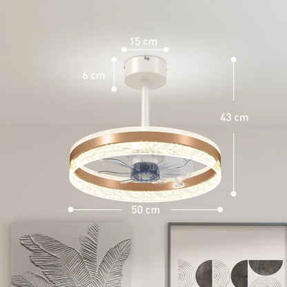 HOMCOM Ceiling Fan with LED Light and Remote